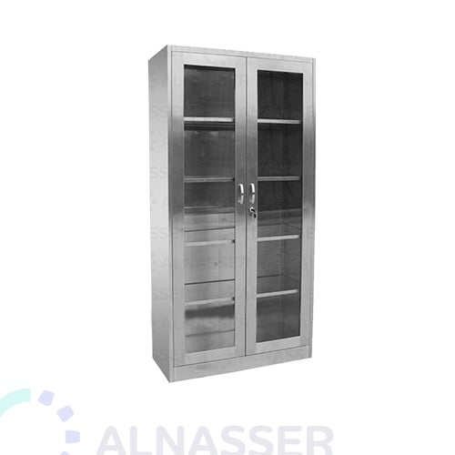 خزانة-عامودية-أبواب-زجاج-مصانع-الناصر-cabinet-alnasser-factories