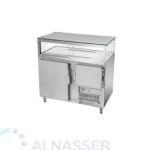 ثلاجة-عرض-رف-خدمة-زجاج-سطح-رخام-أمام-وطني-display-refrigerator-100cm-close-alnasser-factories