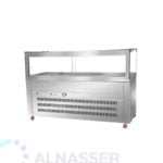 ثلاجة-عرض-رف-خدمة-زجاج-سطح-ستيل-خلف-كبير-وطني-display-refrigerator-150cm-alnasser-factories